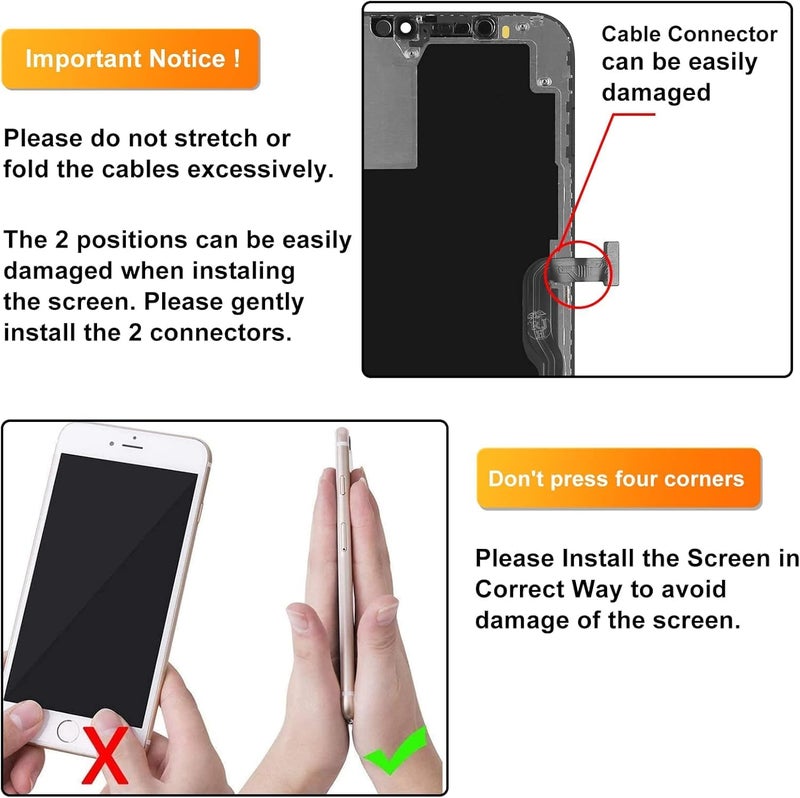 LL TRADER Screen Replacement for iPhone 12 Pro Max 6.7'' LCD Retina FHD Display COF Touch Screen Digitiser with Repair Tool Kits, Waterproof Tape, Screen Protoctor 2025 New for USA - Image 4